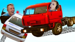 24 ЧАСА на КАМАЗЕ против ПОЛИЦИИ !!! Игорь и Папа ИСПЫТАЛИ Грузовик
