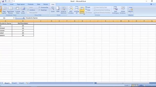 How to Freeze row or column or row and column together in Excel смотреть онлайн