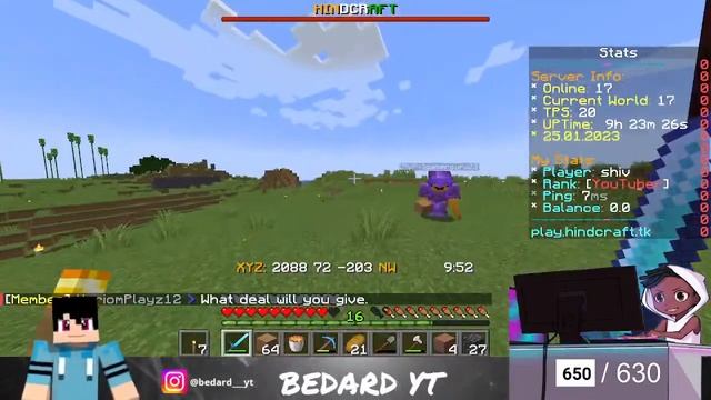 MINECRAFT LIVE | JOIN MY PUBLIC SMP JAVA / POCKET EDITION 24/7 | HINDCRAFT SERVER смотреть онлайн