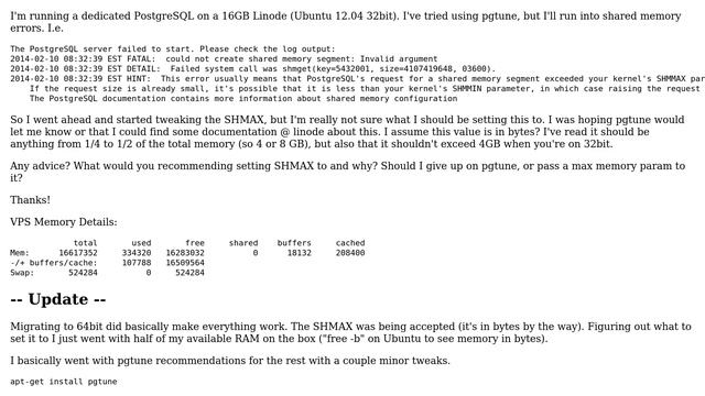 Tuning Postgresql on a 16GB Linode VPS смотреть онлайн