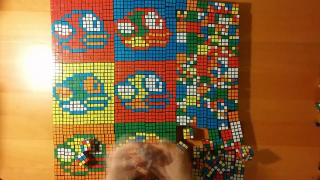 Flappy Bird Pop-Art out of 324 Rubik's Cubes смотреть онлайн