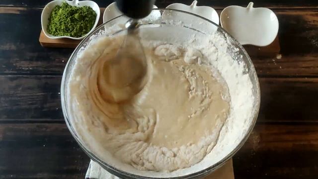 Как приготовить оригинальный воздушный кекс. Лимонный кекс с чаем матча. смотреть онлайн