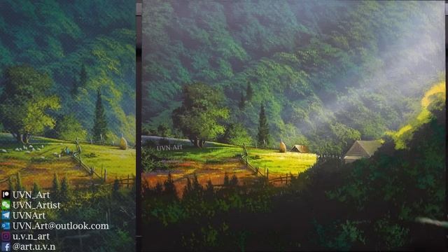 "Cozy ambience" (Village life) #acrylic #painting #art - Viktor Yushkevich. #114 #picture 2022. смотреть онлайн