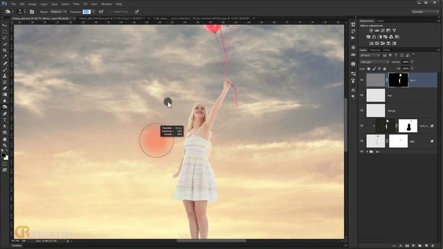 Flying Girl | Photo Manipulation - Photoshop Tutorial смотреть онлайн