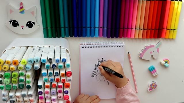 Рисуем радужного единорога вместе с Алисой #рисование #рисованиедлядетей смотреть онлайн