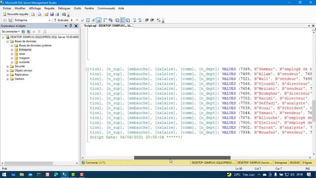 Générer et publier des scripts SQL смотреть онлайн