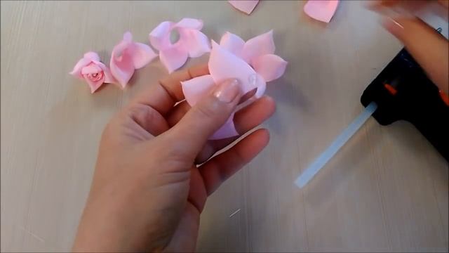 Бантики Розы из репсовых лент 2,5 см. МК Канзаши /Bows rose of REP ribbons 2.5 cm. MK Kanzashi смотреть онлайн