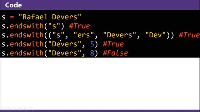 Python endswith смотреть онлайн