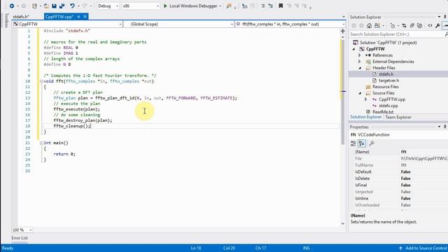 C++ Tutorial: 1-D FFT and IFFT with the FFTW library and Visual Studio on Windows смотреть онлайн