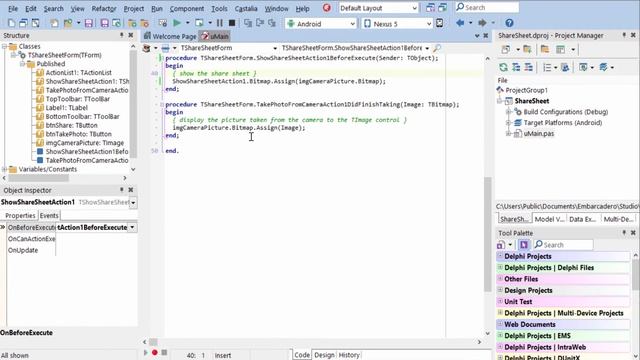 Getting Started Object Pascal Sharing Images Text Sharesheet, iOS Android смотреть онлайн