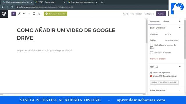 ?INSERTAR VÍDEO de Google Drive en WordPress - Actualizado | Incrustar vídeo смотреть онлайн