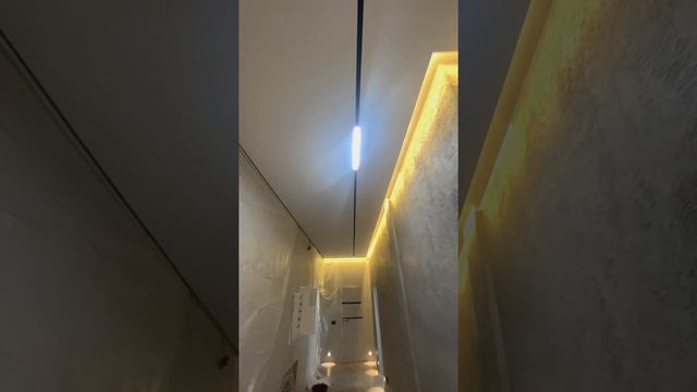 Тканевый натяжной потолок с подсветкой. смотреть онлайн