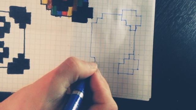 Как нарисовать панду по клеточкам. смотреть онлайн