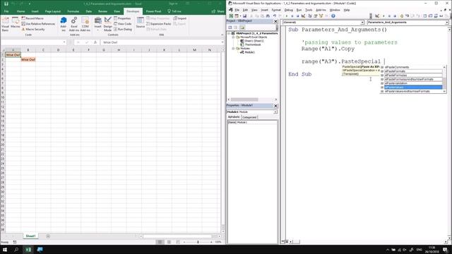Excel VBA Online Course - 1.4.2 Parameters and Arguments смотреть онлайн