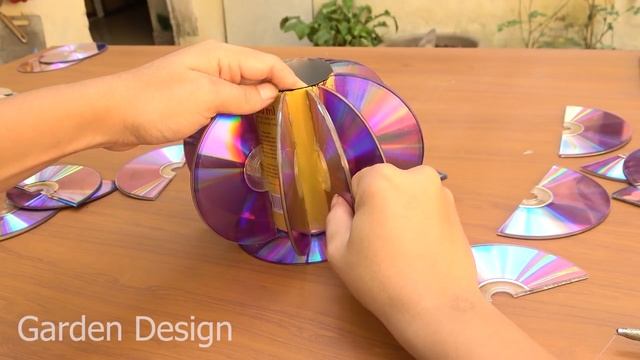 Make Beautiful Flower Pots From CD Disc For Great Garden | How To Grow Portulaca