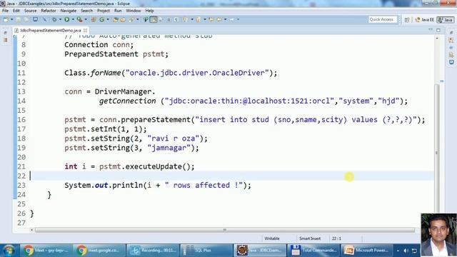 JDBC Prepared Statement Example (Gujarati) смотреть онлайн