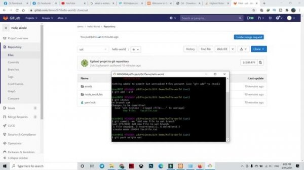 Git add all files || How to Upload Project to Gitlab