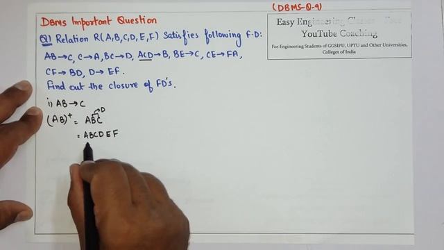 Solved Question on finding Function Dependency Closure смотреть онлайн
