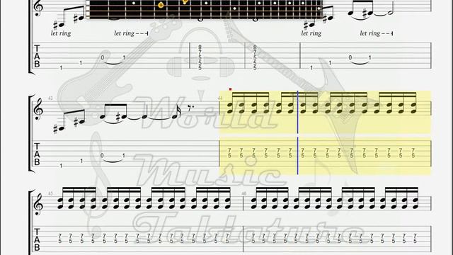 Deftones Pretty Lush GUITAR 2 TAB смотреть онлайн