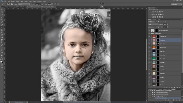 Vintage Colorizing & Add Make Up PS Action