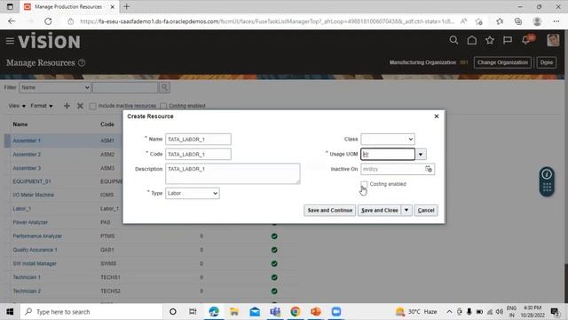 Oracle Fusion SCM Manufacturing Resources and Adding Resource Instances | Oracle Manufacturing Setu смотреть онлайн