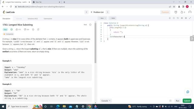 Longest Nice Substring | Leetcode | Java | Explanation | Solution смотреть онлайн