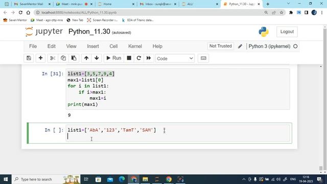 List Part-3 |pythonforbeginners|python fullcourse|pythonfull course in hindi|pythontutorial|Pytho смотреть онлайн