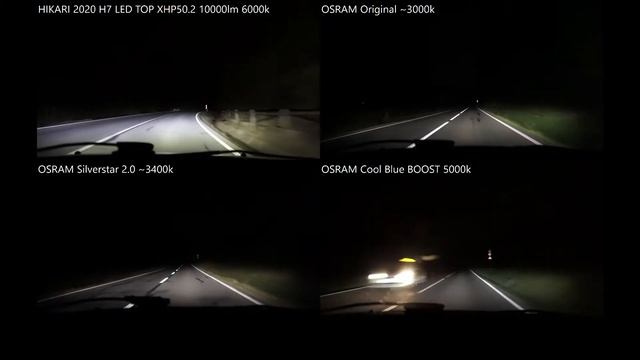HIKARI 2020 vs OSRAM Original, Silverstar, Cool Blue BOOST смотреть онлайн