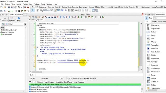 LAZARUS CONSOLE DATABASE SQLITE - CONSOLE PROGRAMMING смотреть онлайн