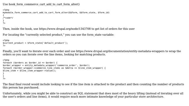 Drupal: Limit total quantity of products across user's entire order history (2 Solutions!!) смотреть онлайн