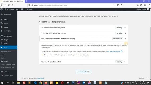 WordPress Site Health Tool - WordPress Tutorial in Hindi Part-26 смотреть онлайн