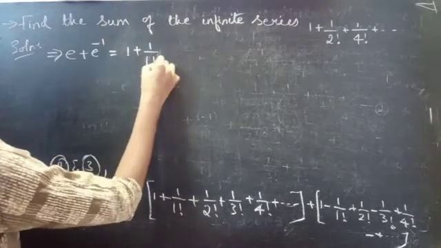 Find the sum of the infinite series 1+1/2! + 1/4! +.....|Exponential Series|Lec208 смотреть онлайн