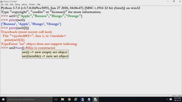 Tutorial -11 Python Working With SET смотреть онлайн