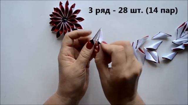 Объемный цветок канзаши /МК/Hand мade/DIY/ Kanzashi