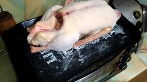 Новогодний Гусь. Разморозка птицы.
