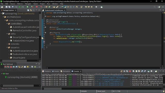 Aula 28 Springboot (COMO INSTALAR O JWT TOKEN?) смотреть онлайн