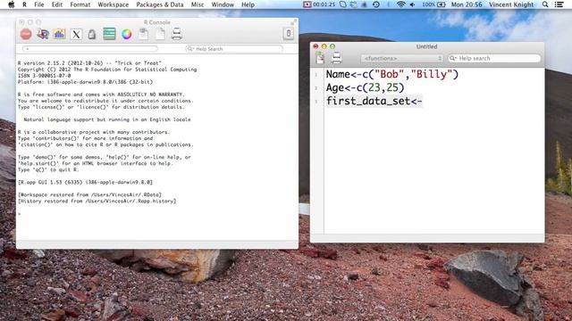 1.3 Direct input of data in R смотреть онлайн