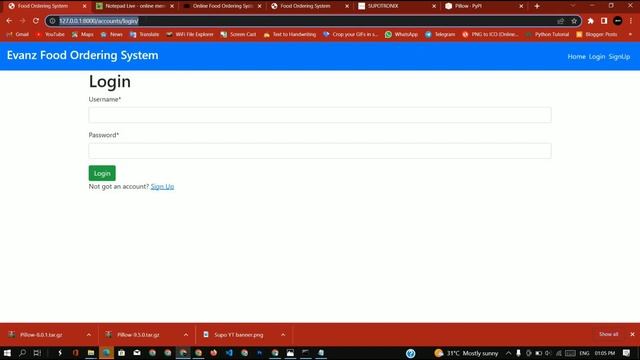 Food Ordering System Using Django Framework With Sqlite Database смотреть онлайн