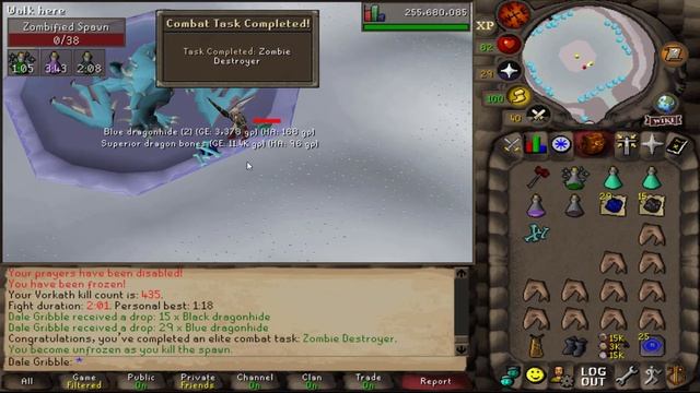 The easiest way to do the "Zombie Destroyer" Elite Combat Task at vorkath #osrs смотреть онлайн