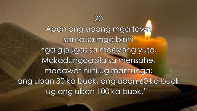 [Bisaya Audio Bible] Marcos | chapter 4 | Public Reading of Scripture | смотреть онлайн