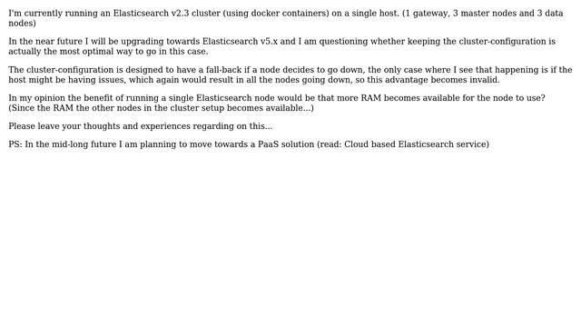 DevOps & SysAdmins: Benefits of running an Elasticsearch cluster on a single (docker) host смотреть онлайн