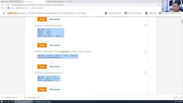ITS387P Spring 2021 Video 05 Chapter 5 - JavaScript смотреть онлайн