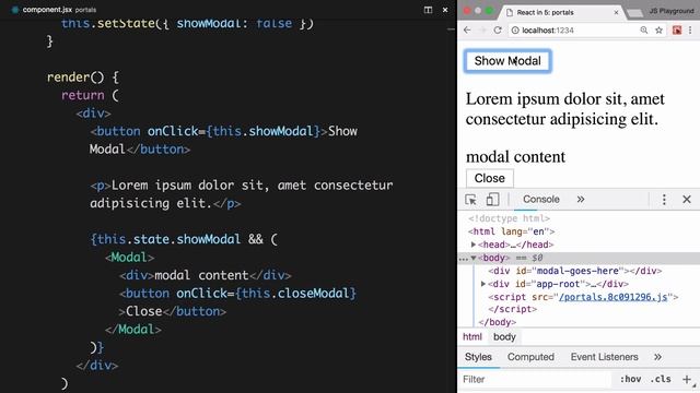 React in 5: Portals смотреть онлайн