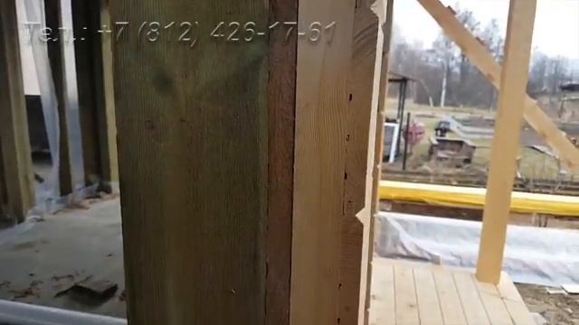 Как выглядит имитация бруса 21х200 сорт АБ на каркасном доме в Малой Ижоре Азбука-Леса смотреть онлайн