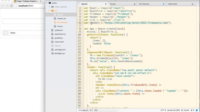 Build Web Apps with React JS and Flux 5 11 Firebase Updating Data to the Remote Datastore смотреть онлайн