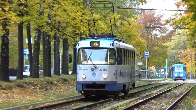 Трамвай Tatra-t3 (МТТА) №30466 #лидируйвалидируй с маршрутом №27к смотреть онлайн
