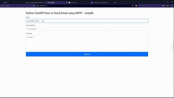 Python FastAPI How to Send Email using SMTP - smtplib