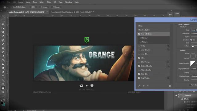 Hearthstone Themed Header- Photoshop Speedart смотреть онлайн
