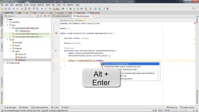 How To Login using if-else In Android Studio #1 | Android App | смотреть онлайн