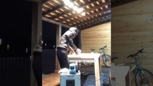 Стол для террасы своими руками, из остатков от строительства